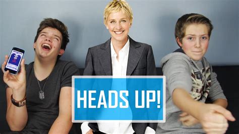The Heads Up Challenge Ellen Degeneres Game Youtube