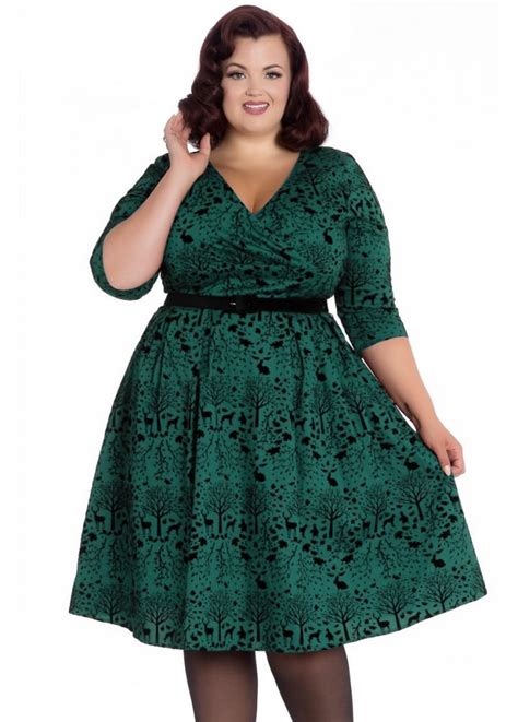 Hell Bunny Sherwood 50s Plus Size Dress Attitude Clothing