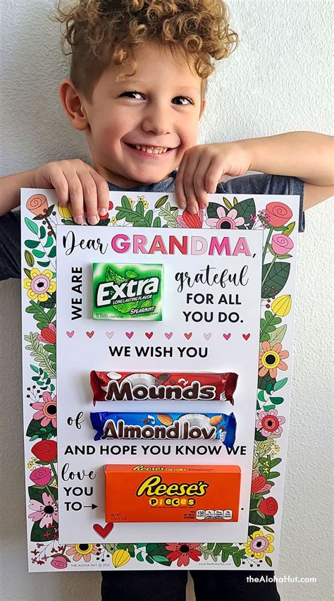 Mothers Day Candy Gram Card And Poster Mothers Day T Free