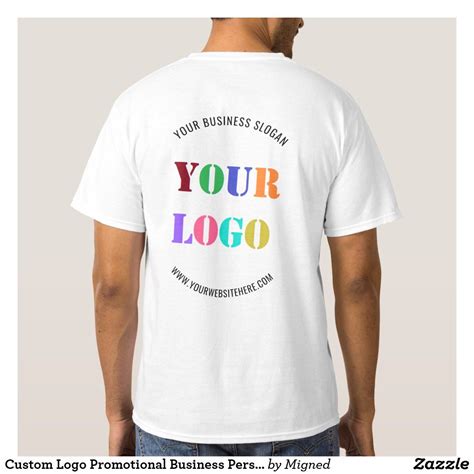 Custom Logo Promotional Business Personalized T Shirt Zazzle T