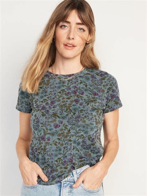 Everywear Floral Print Crew Neck T Shirt For Women Old Navy