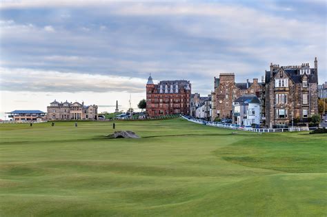 The Old Course At St Andrews Hole 18 From Tee Box Fine Art Golf Prints