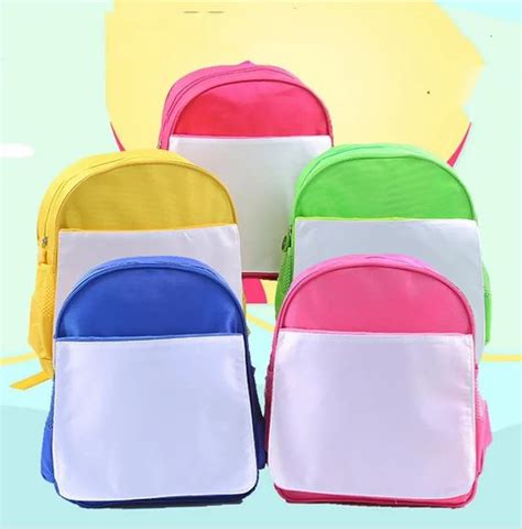 Blank White Sublimation Backpack Shoulder Bag Kindergarten School Bag