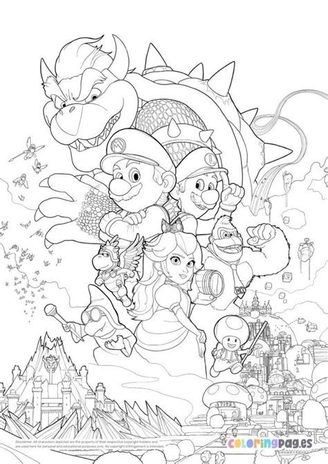 The Super Mario Bros Movie Coloring Pages Coloring Home