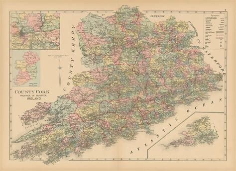 County Cork, Ireland 1901 | County cork, County cork ireland, Ireland map