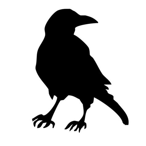 Raven Stencil Ara és Lhora Del Raven Vogel Silhouette Crow