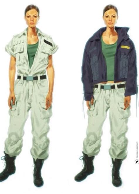 Concept Art Of Amanda Ripley In Flight Suit And Jacket From Alien