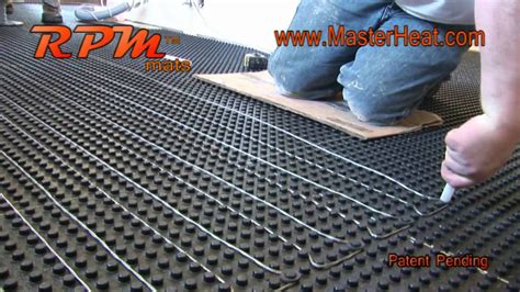 Add a layer of insulation to create a base over which the rest of the floor system will lay. in floor heating Radiant Heating RPM DO IT YOURSELF - YouTube