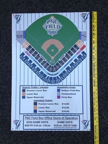 Ticket Prices And Map Sign From Pnc Field Scrantonwilkes Barre