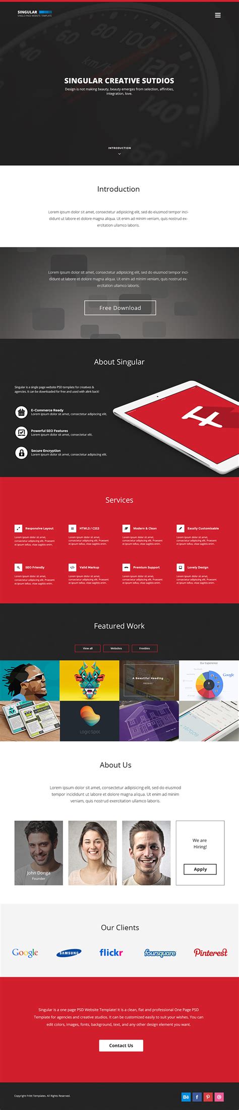 This will be helpful for web development. 15+ Best One Page Website PSD Templates For Web Designers ...
