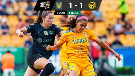 Tigres 1 1 América Fecha 17 Liga MX Femenil Jugadas goles y resumen
