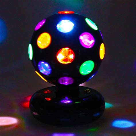 The ball of light i saw was more of a baseball shape and the lights never flashed it stayed a constant glowing white baseball shape. 5" Rotating 5" Disco Ball Party Light