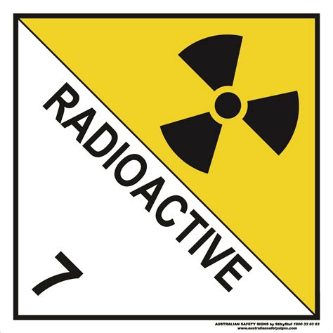 Class 7 Radioactive Discount Safety Signs New Zealand