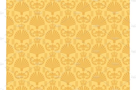 Yellow Background Chinese Wallpaper ~ Graphic Patterns ~ Creative Market