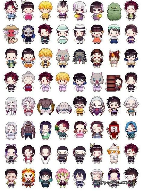 Personajes De Kny Chibi En Pegatinas Bonitas Dibujos De Arte