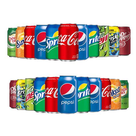 22 Soda Variety Pack A Soft Drink Assortment Of Coca Cola Pepsi