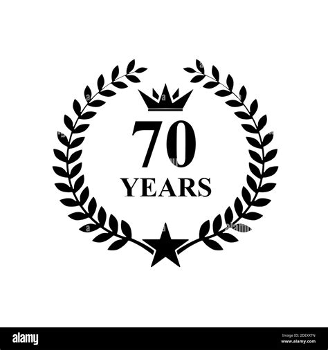 70 Years Old Anniversary Luxurious Logo Golden Stock Photo Alamy
