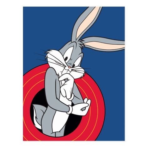 Bugs Bunny Through Looney Tunes Rings Postcard Looney