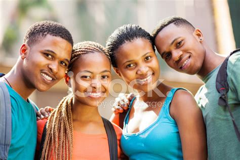 Group Of Happy African University Students Stock Photo Royalty Free
