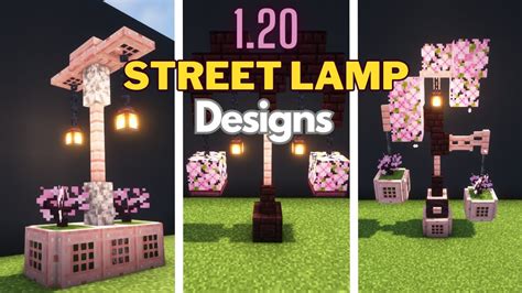 7 New Street Lamp Designs For Minecraft 120 Youtube