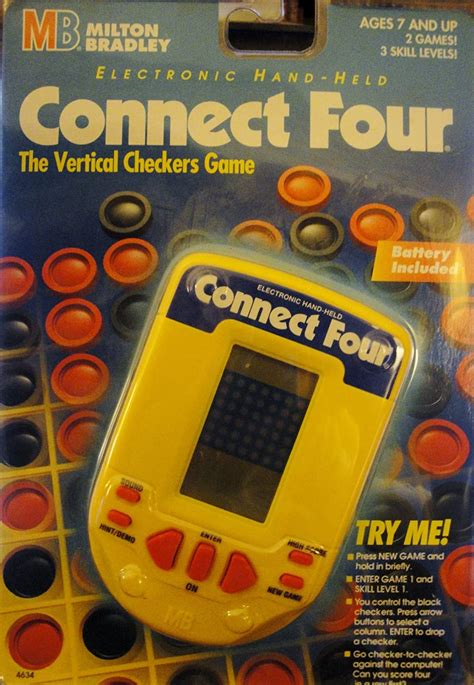 Milton Bradley Hand Held Electronic Connect 4 Uk Outlet