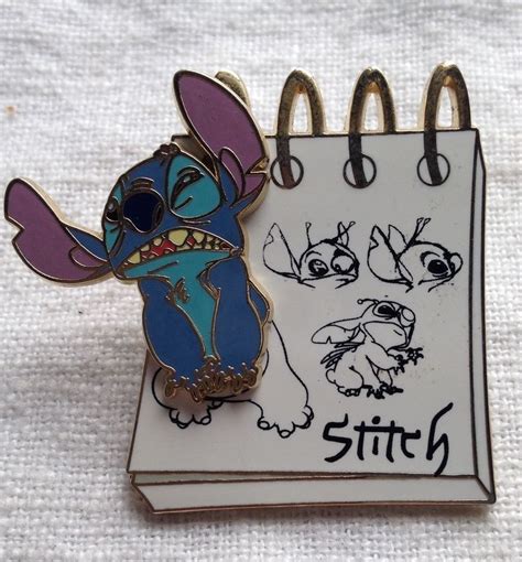 2008 Disney Pin Stitch Jumping Off Sketch Pad Lilo And Stitch Disney