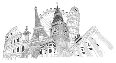 European Landmarks Pen Drawing By Michael Levi Illustrat Flickr