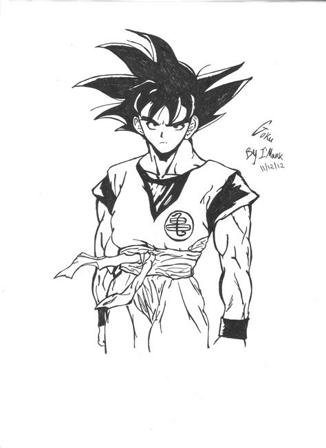 736x889 drawings drawing ideas dragon drawings easy lovely. Drawing of Goku - Dragon Ball Z by Markth23 on DeviantArt