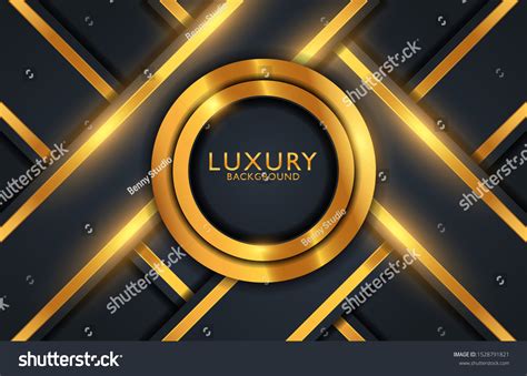 Geometric Luxury Gold Metal Background Graphic Stock Vector Royalty