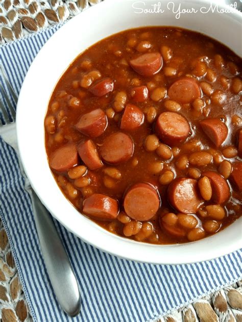(16 ounce) cans pork and beans (drained) · ⁄ cup chopped sweet onion · 4. Franks & Beans | South Your Mouth | Bloglovin'