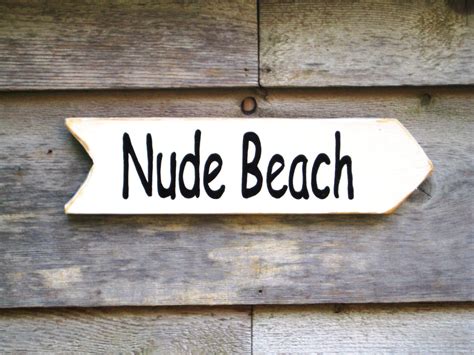 Nude Beach SignWood Beach SignReclaimed Wood SignRustic Etsy