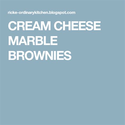 I lean more towards the cakey brownies myself. CREAM CHEESE MARBLE BROWNIES | Keju krim, Resep kue, Kue