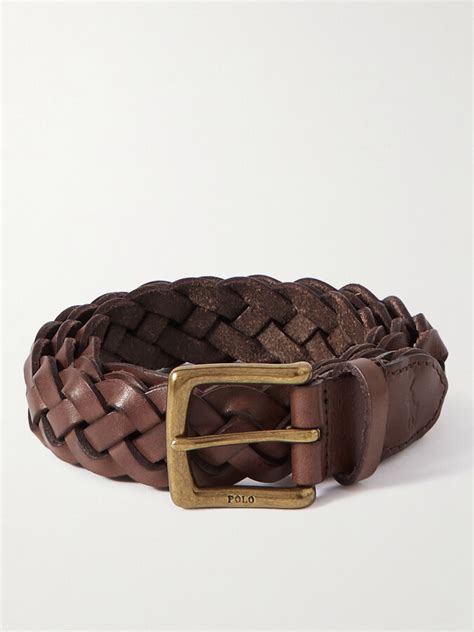 Polo Ralph Lauren 3cm Braided Leather Belt Shopstyle