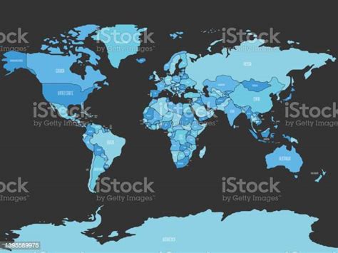 Simplified Smooth Border World Map Stock Illustration Download Image