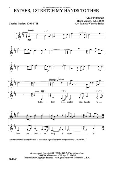 Father I Stretch My Hands To Thee Sa By W J W Pepper Sheet Music