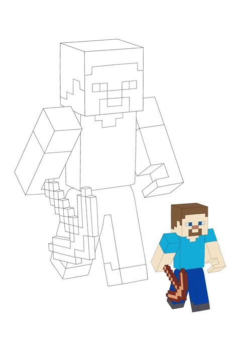 Minecraft Steve Coloring Pages Free Coloring Sheets
