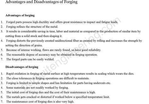 The electrodes have to be able to reach both sides of the pieces of metal that are being joined together. Advantages and Disadvantages of Forging | Forging ...