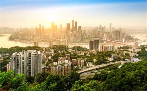China Chongqing Urban Landscape Stock Photo Image Of High Famous