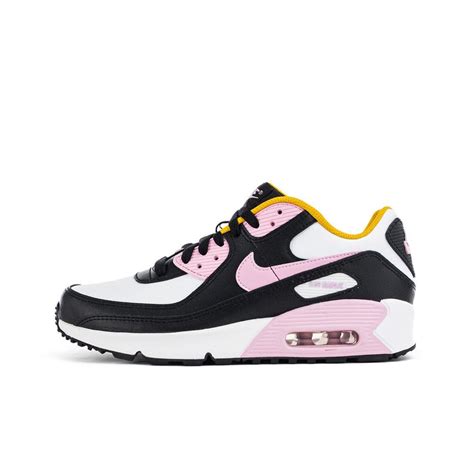 Nike Air Max 90 Leather Gs Cd6864 007 Weiss Schwarz Pink Brooklyn