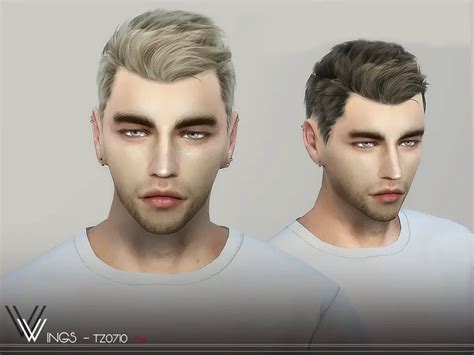 The Sims Resource Wings Tz0710 Hair Sims 4 Hairs