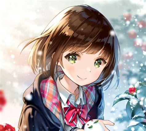 Anime Girl In Flower Garden