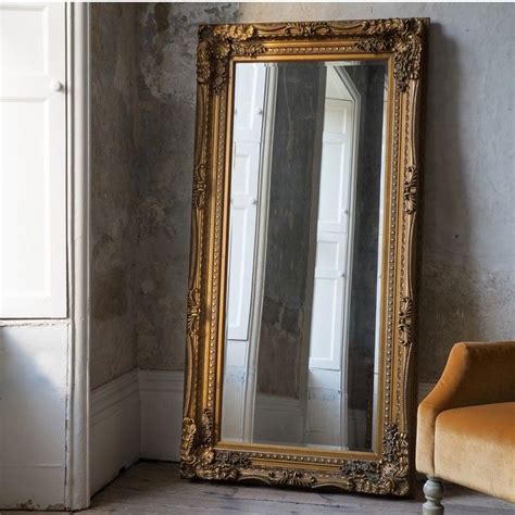 Carved Louis Leaner Mirror Gold French Mirrors Antique Gold Leaf French Mirror Floor
