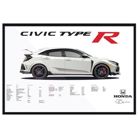 2017 Civic Type R Fk8 Spec Sheet J7artwork