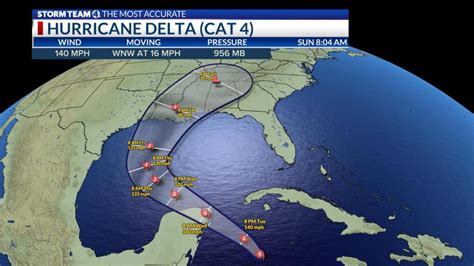 Hurricane Delta On Track To Set Records When It Makes Landfall Nbc4