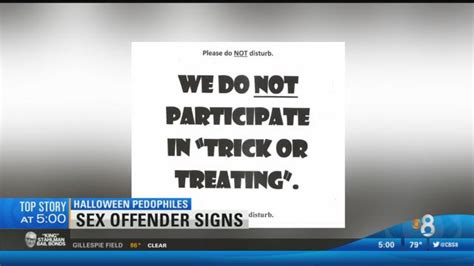 Sex Offenders Not Required To Post Signs On Halloween Cbs News 8