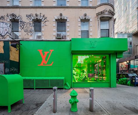 Louis Vuitton Opens Neon Green Pop Up In Nyc