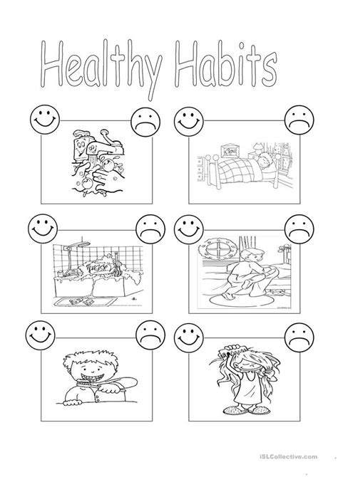 Check spelling or type a new query. Healthy habits worksheet - Free ESL printable worksheets ...