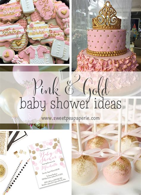 Baby showers never have to be limited to blue or pink. Inspirations :: Pink and Gold Baby Shower | Pink gold baby ...