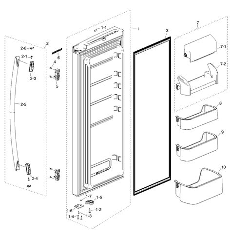 Double Door Refrigerator Samsung Refrigerator Parts Diagram Heat