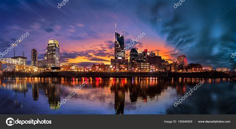 Nashville Skyline Sunset Stock Photo By ©jdross75 195946958